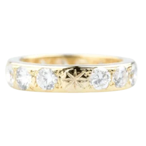 Сватбена халка комплект диамант 3,50 ct (G /VS1) в жълто злато