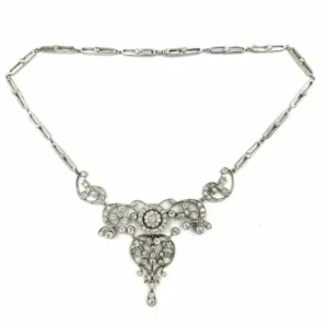 Златна огърлица от 19 век, Сребро и диаманти (5,4ct)