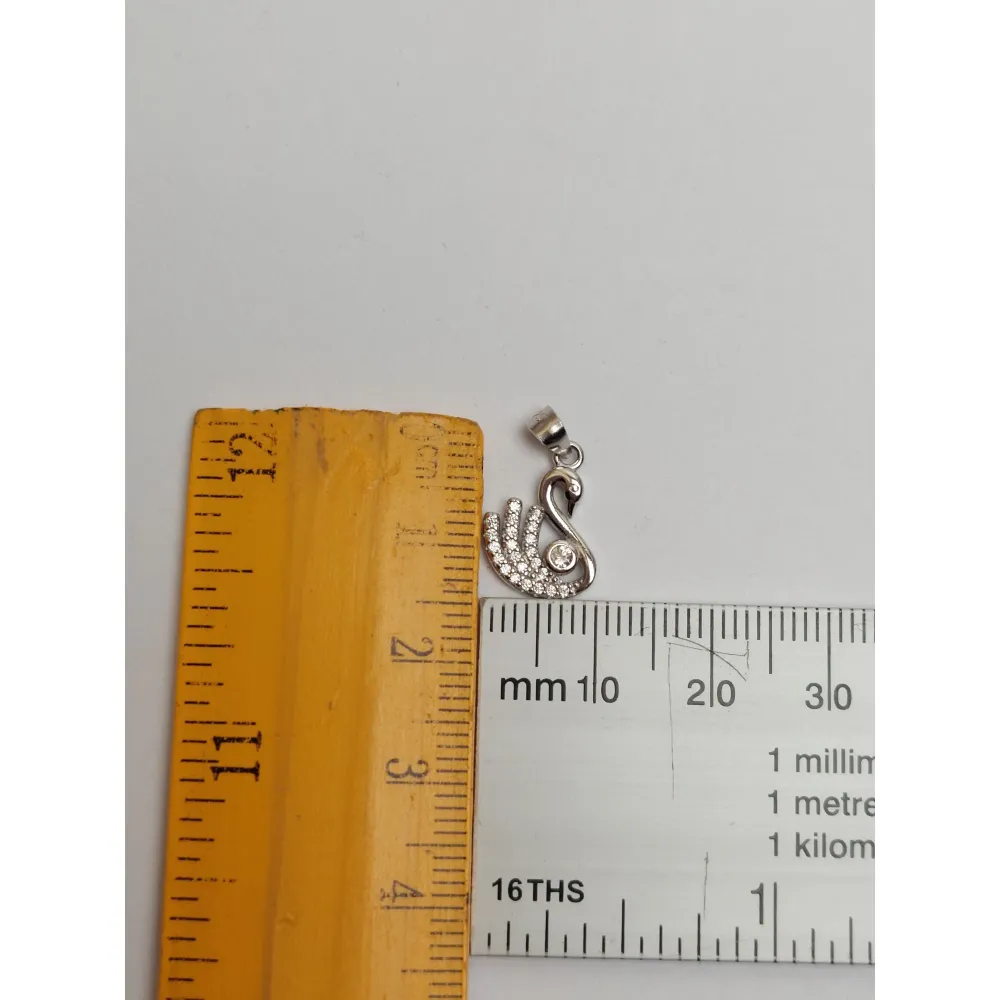 Сребърен лебед 925 с цирконий, Jolie Silver, 2.7G