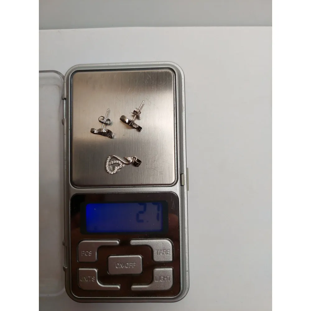 Сребърен лебед 925 със сърце, Jolie Silver, 2.7G