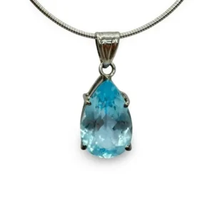 Колие Платина 950 и топаз 5 ct