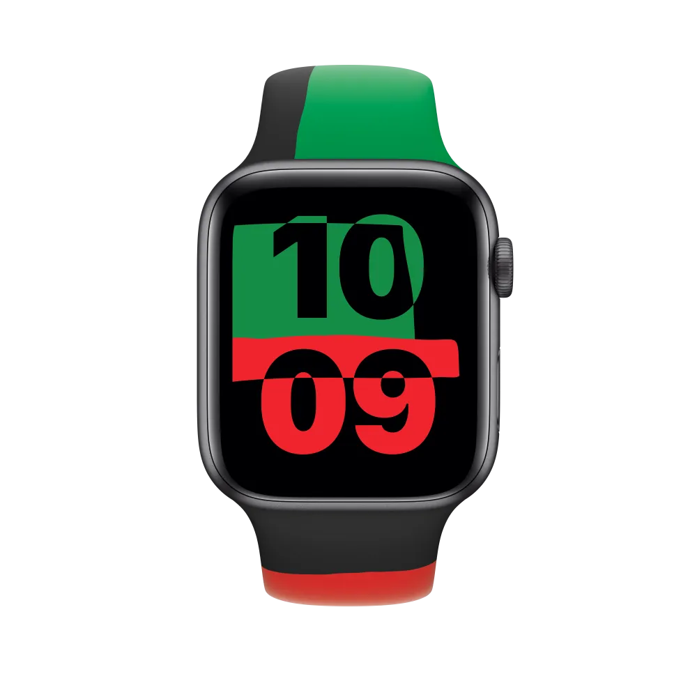 Каишка от Apple - 44 мм Black Unity Sport Band - S/M