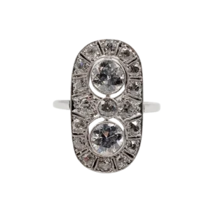 Маркезан пръстен Art Deco от Платина и диаманти (1,90 ct)