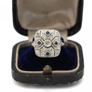 Стар пръстен от злато Art Deco, Австрия, 1920-1930 години.