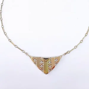 Колие Art Deco в жълто злато