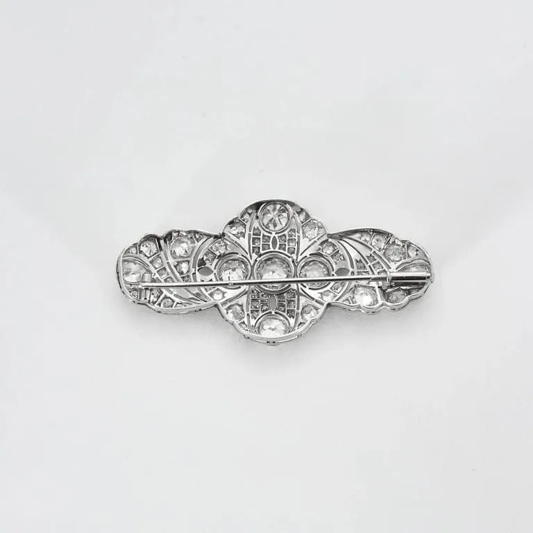 ПИН Art Deco Платина Диаманти