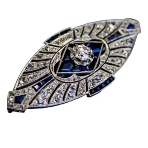 Брошка с диаманти Art Deco