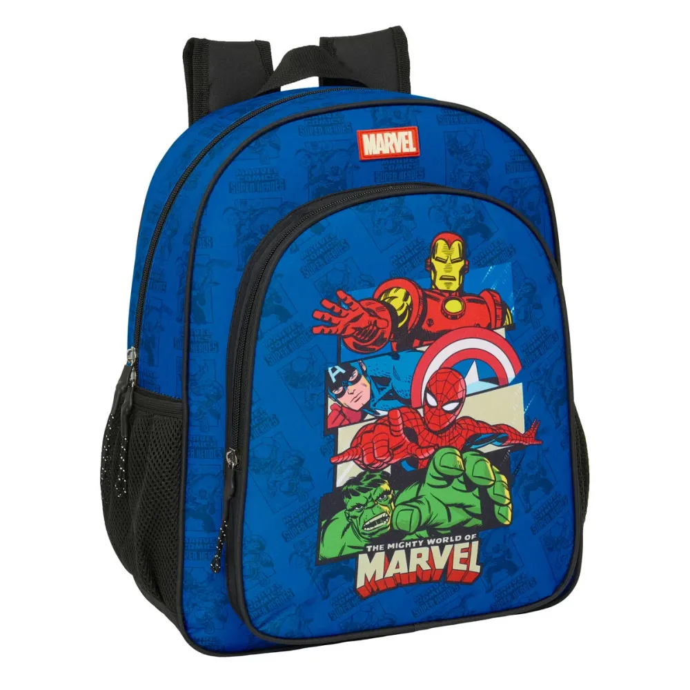 Училищна чанта Avengers Син Черен 32 x 38 x 12 cm