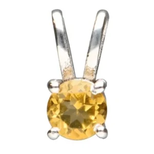 Висулка цитрин 1 см, камък на ноември, birthstone