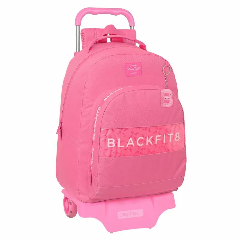 Училищна чанта с колелца BlackFit8 Glow up Розов (32 x 42 x 15 cm)