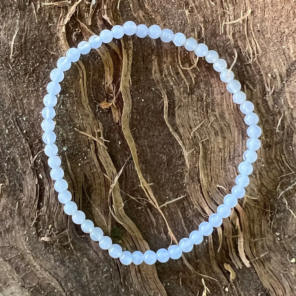 Гривна от син талк (blue lace) 3 мм