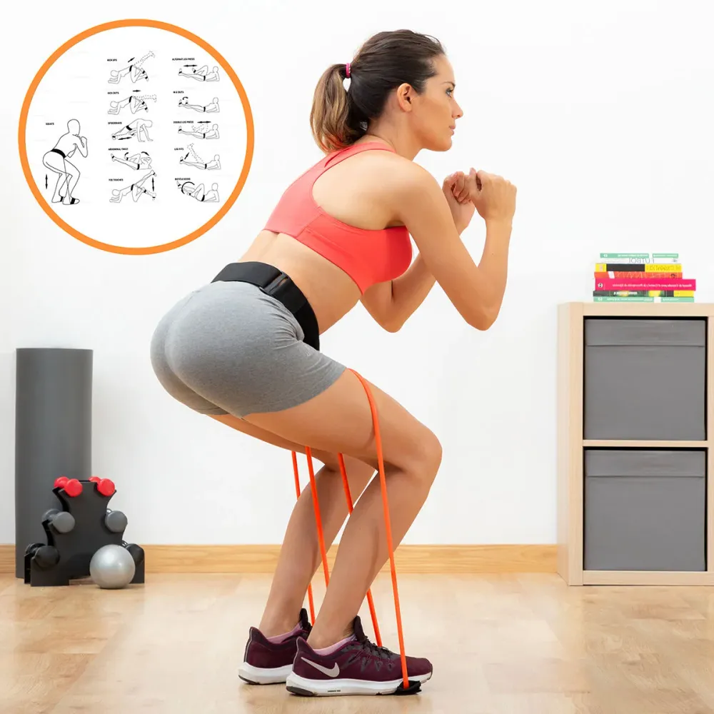 Колан с Ленти за Съпротива за Дупе и Ръководство за Упражнения Bootrainer InnovaGoods