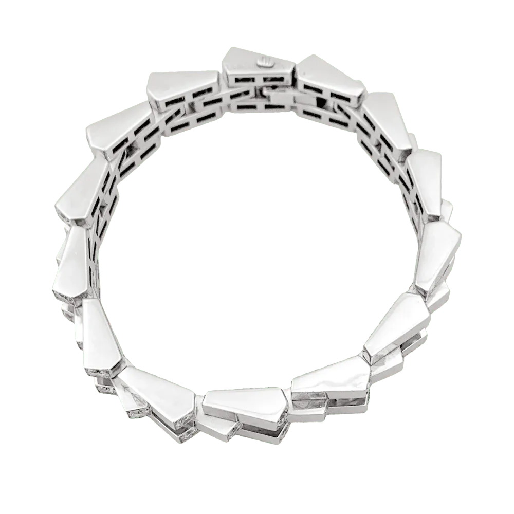 Винтидж гривна Boucheron, "Къща", Платина, диаманти.