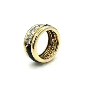 Boucheron - Пръстен от 18-каратово злато с оникс и диаманти 1 карат