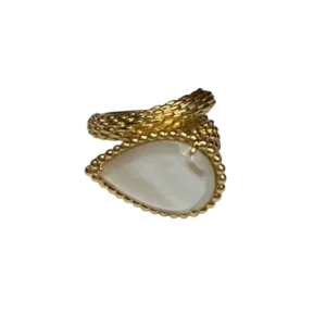 Boucheron - Бохемски пръстен със змия от жълто злато, седеф