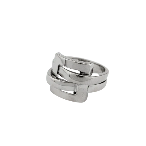 Boucheron Déchaînée - Пръстен с квадратен мотив от 18-каратово бяло злато