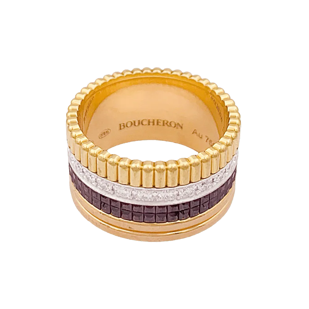 Пръстен Boucheron, "Quatre Classic Large", три златни и диаманти