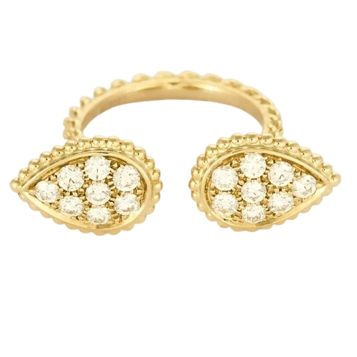 Boucheron - Serpent Bohème Мотив S - Пръстен от жълто злато и диаманти
