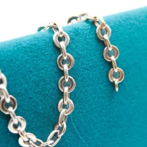 Bracelet maille jaseron or blanc