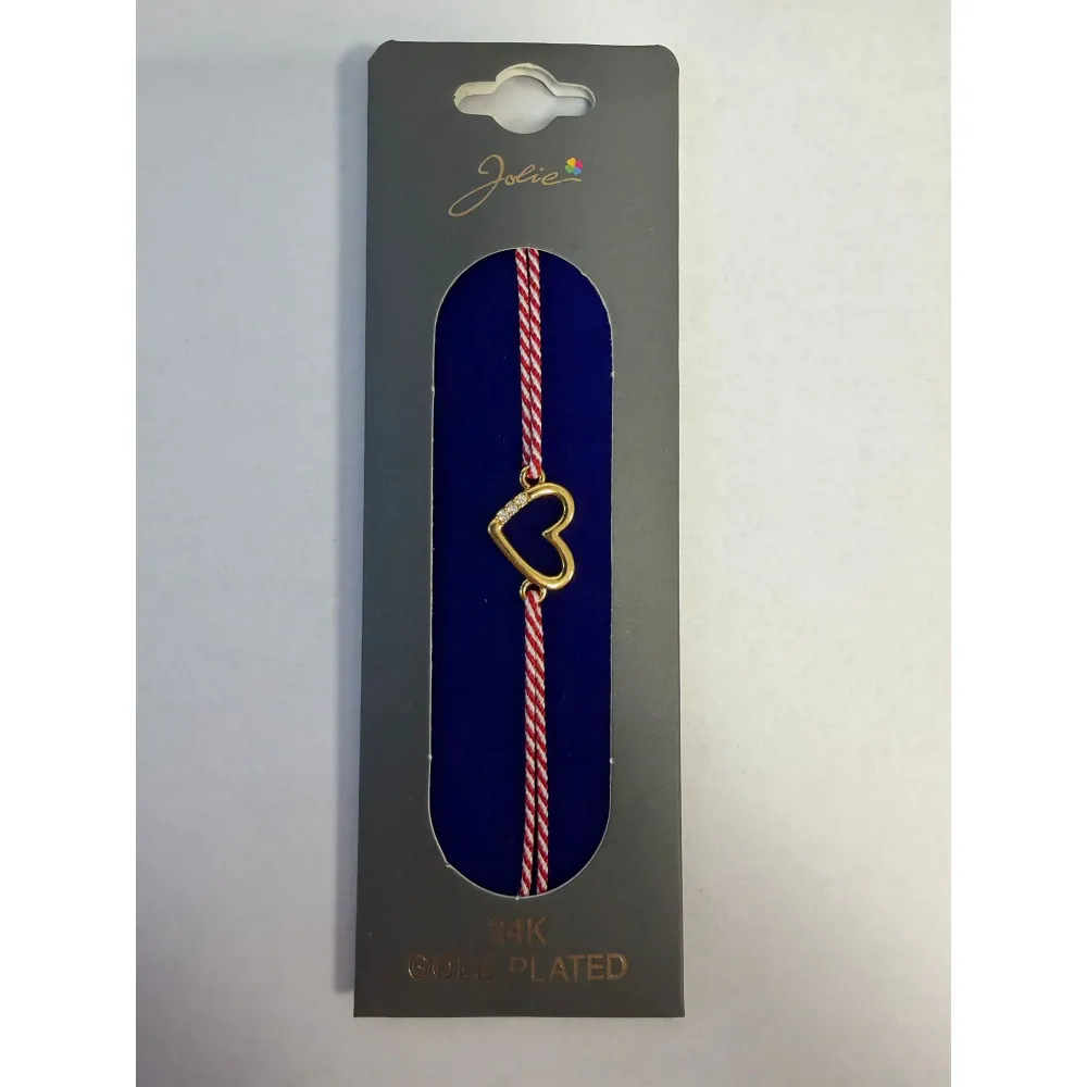 Bratara Placata cu Aur 24k, Snur Rosu, Model 12