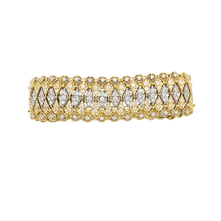 Гривна Buccellati, две златни и диаманти.