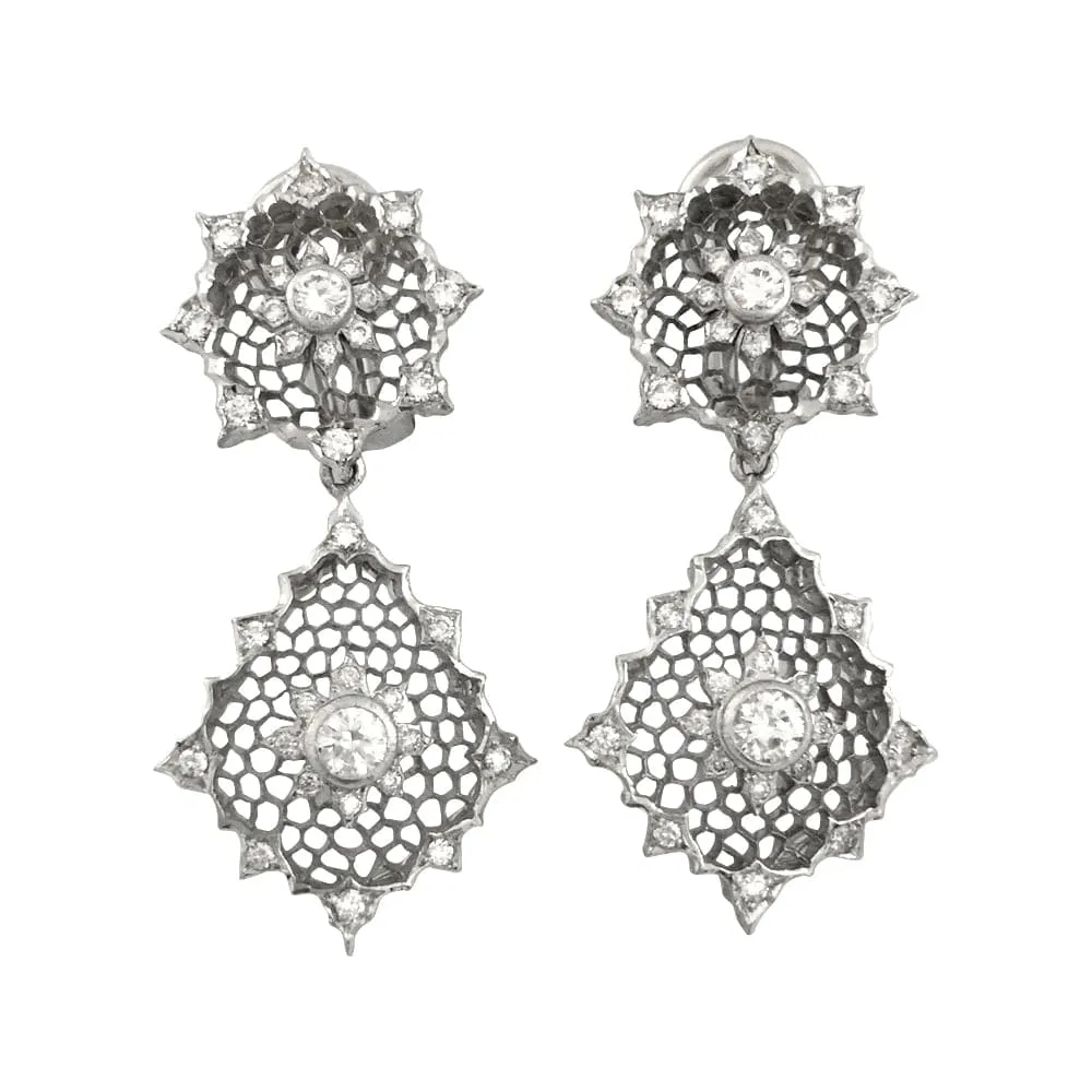 Обеци Buccellati "Dentelle“, диаманти.