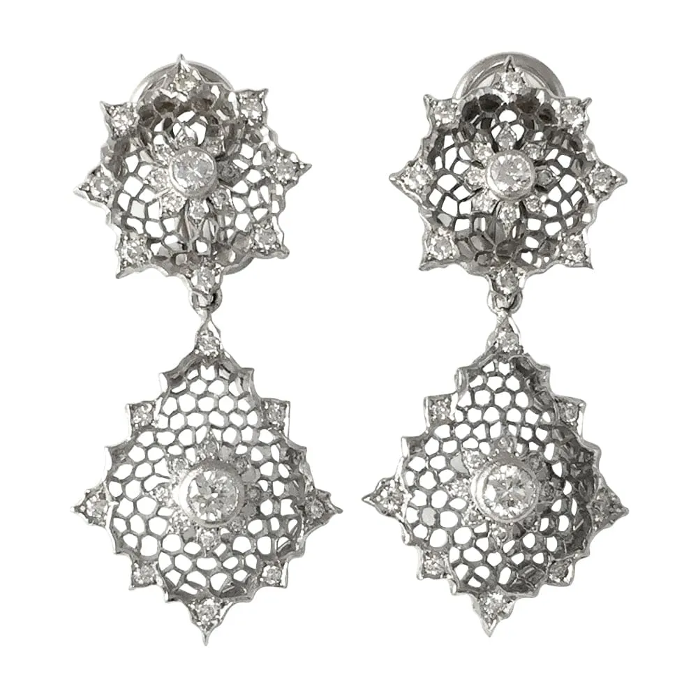 Обеци Buccellati "Dentelle“, диаманти.
