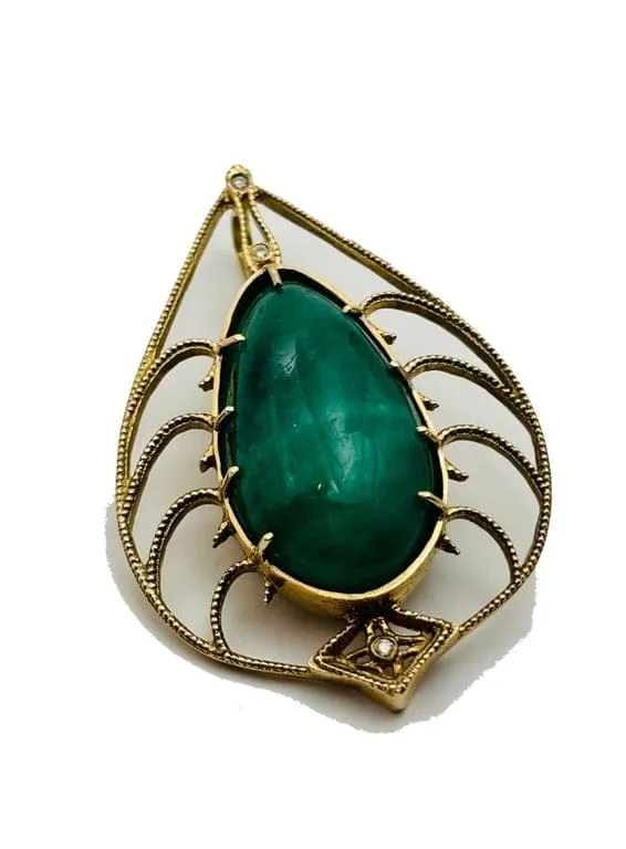 Colgante oro amarillo con esmeralda
