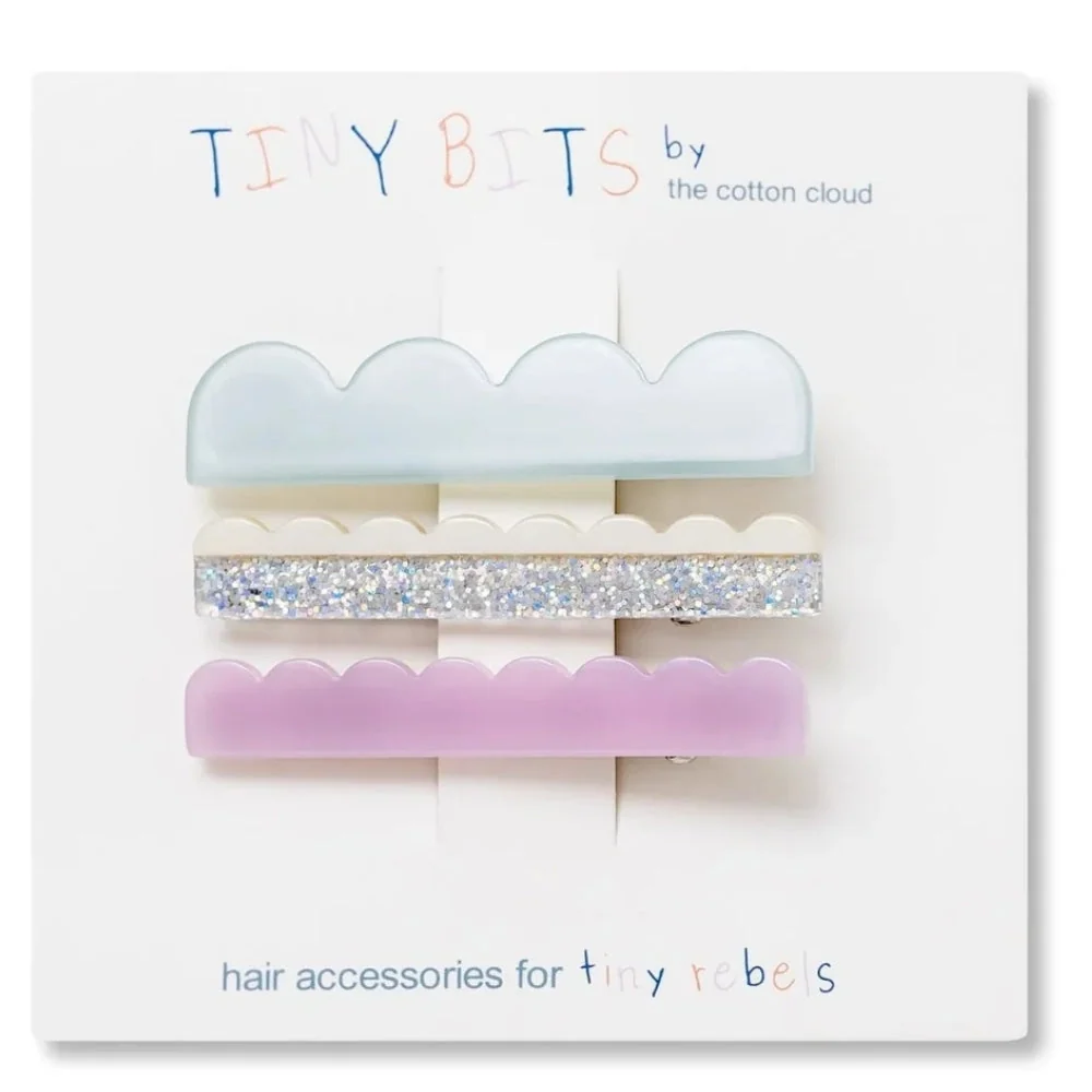 Cotton Cloud Клипси за коса Waves Candy 3 броя