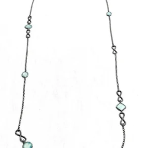 David Yurman - Дълга огърлица от Сребро и халцедони