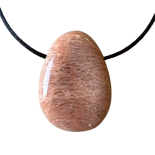 Колие с висулка от камък Лунен камък DROP