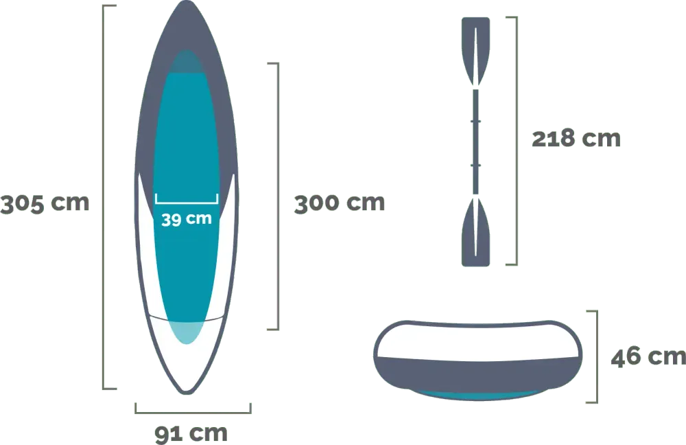 Надуваем каяк Excursion Pro K1/Intex68309