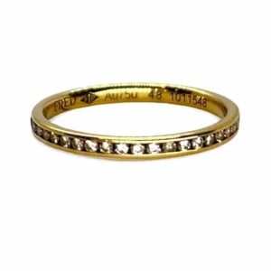 Полу-вечен пръстен FRED жълто злато и диаманти 0,21 ct