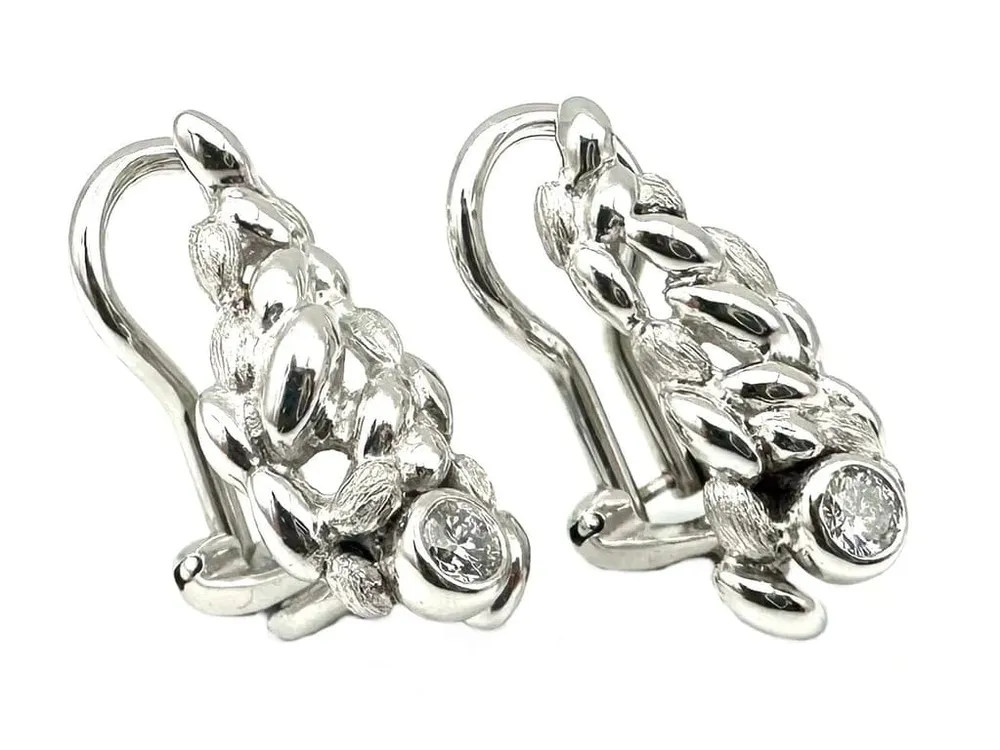 GILBERT ALBERT. Обици от бяло злато 18K и диаманти