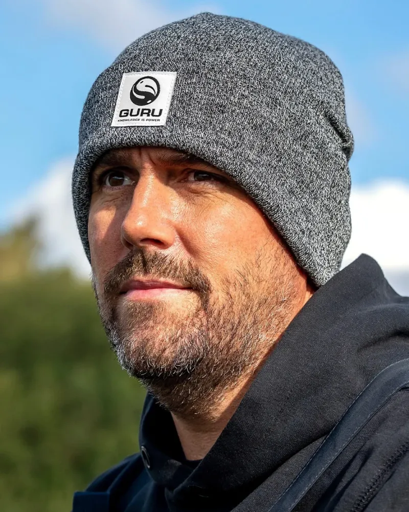 GREY PATCH BEANIE