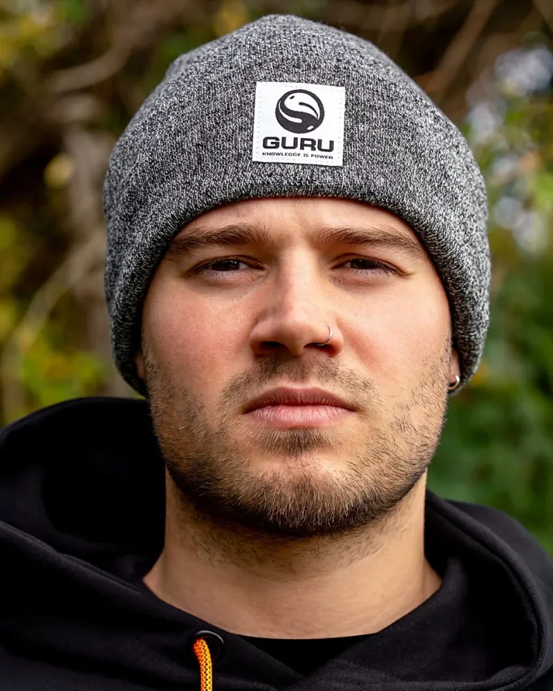 GREY PATCH BEANIE