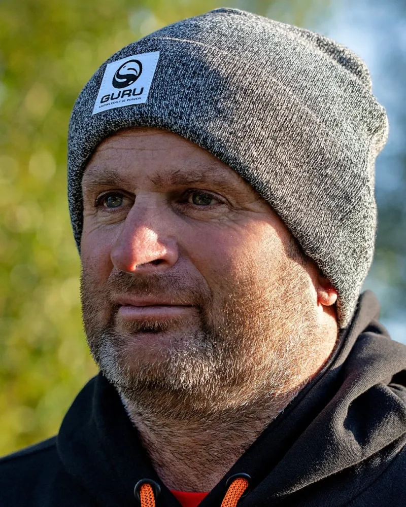 GREY PATCH BEANIE