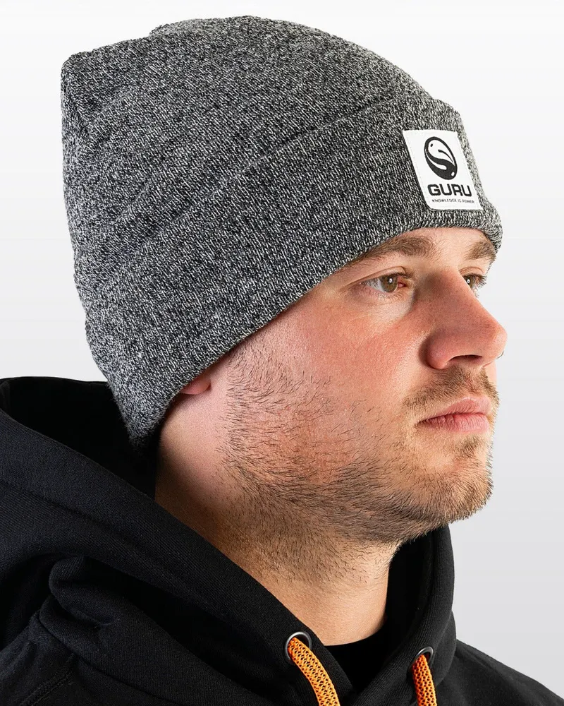 GREY PATCH BEANIE