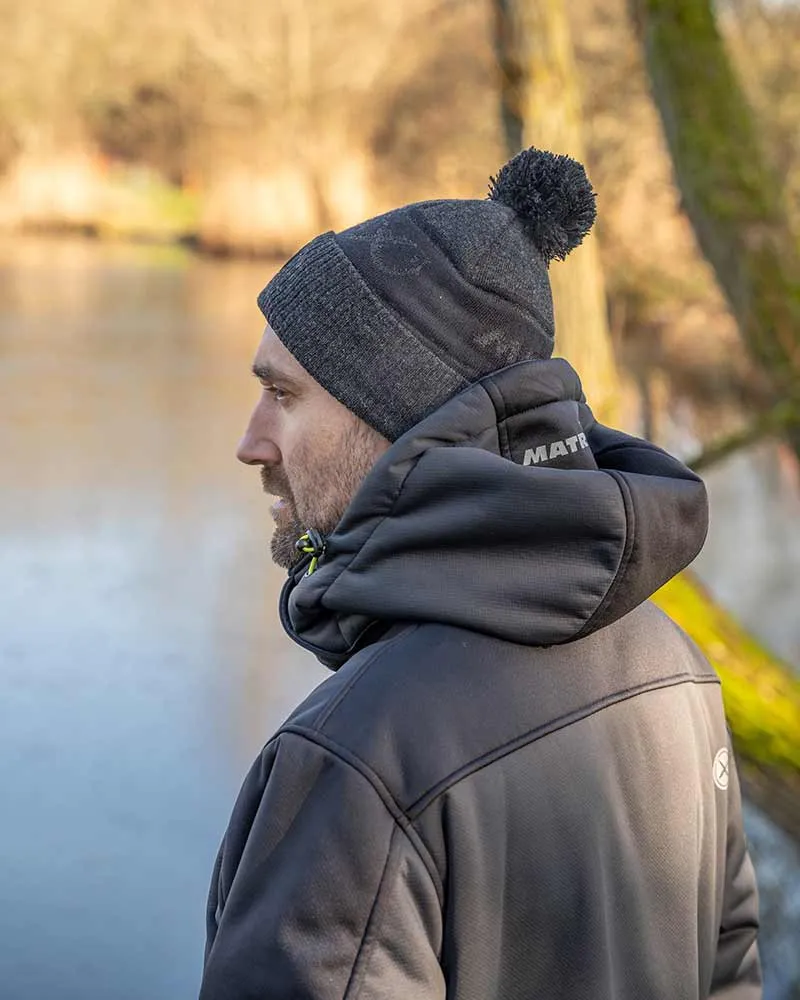 GREY SHERPA BOBBLE HAT - π