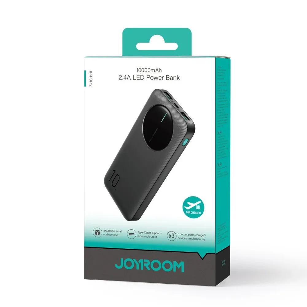 Външна батерия Joyroom 10000mAh 2.4A 2x USB- 1x USB-C