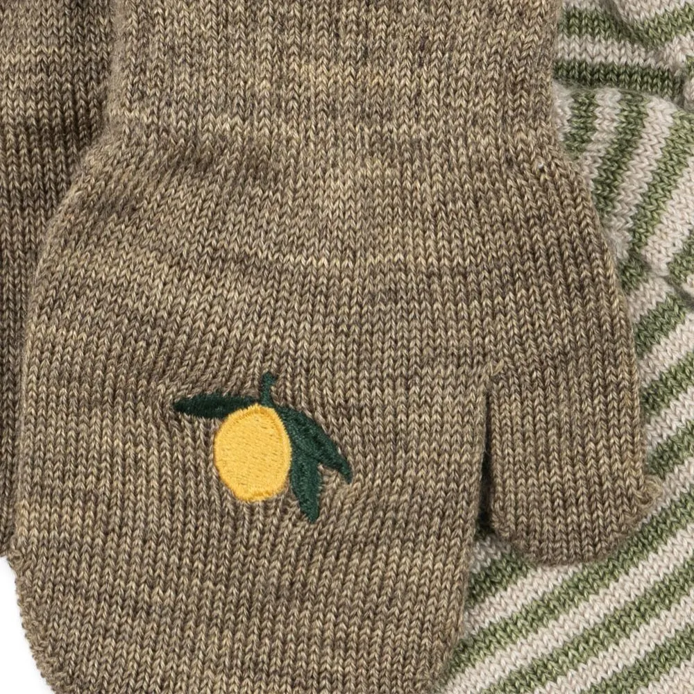 Детски ръкавици Konges Slojd Lemon Stripe 2 Pak