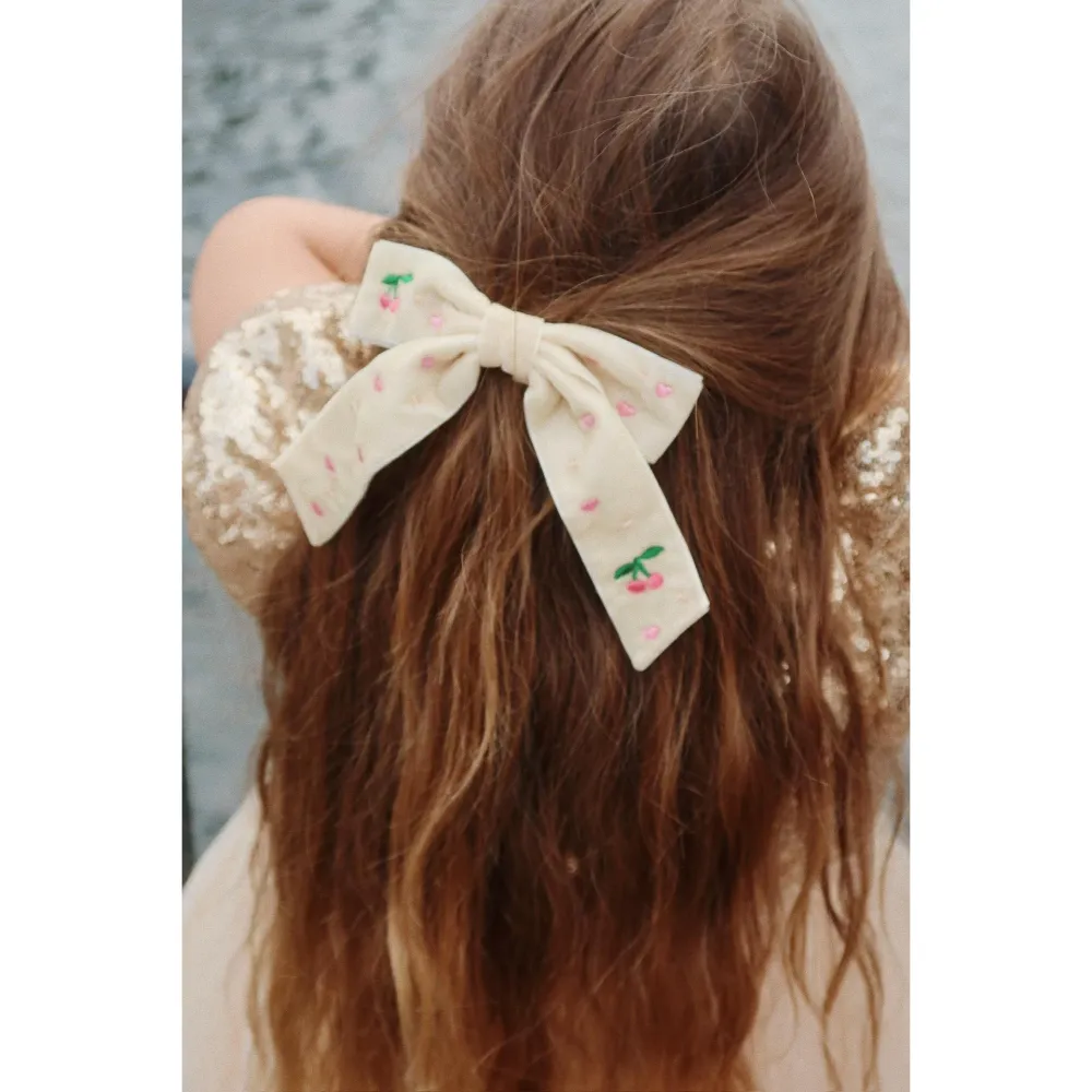 Konges Slojd Кадифена панделка за коса - pearled ivory