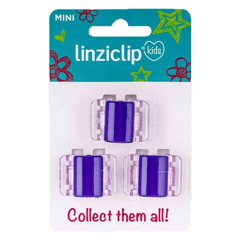Щипка за коса детска малка пурпур Linziclip kids MINI