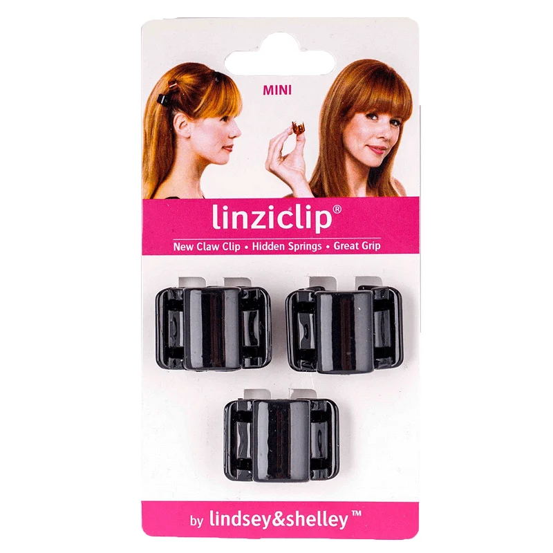 Щипка за коса малка черна перла Linziclip MINI