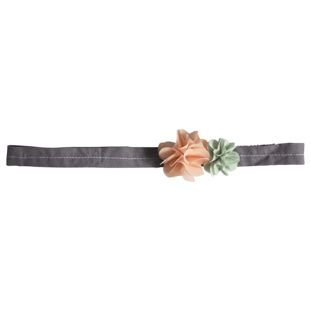 Maileg Лента за коса Fluff Flowers, Rose-Green