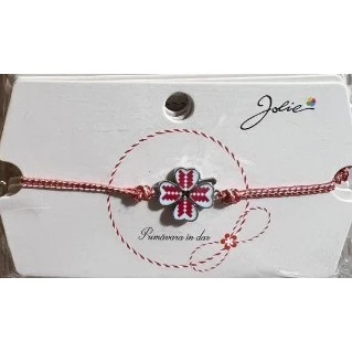 Martisor Bratara Traditionala, Snur Alb Rosu, Multiple Modele de pandantiv cu specific Traditional