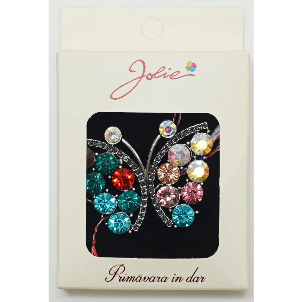 Martisor Brosa Medie, Multicolora, Dimensiune Brosa Aprox 5 cm, Material Metal, Model 10