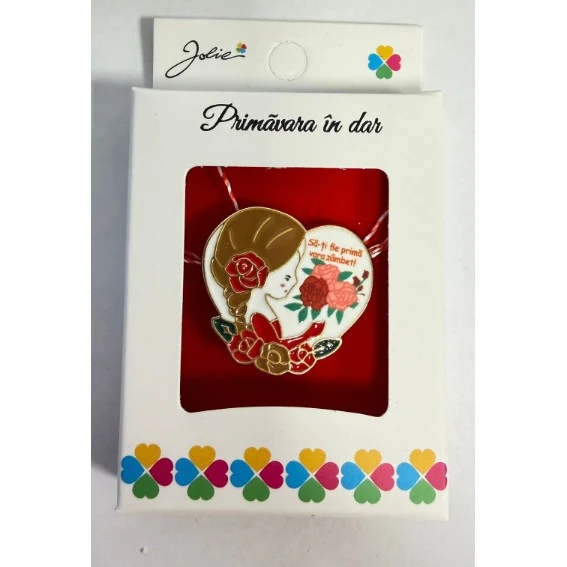 Martisor Brosa Mica Cutie, Dimensiune Brosa 2.5-3 cm, Material Metal, Model 9
