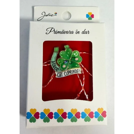 Martisor Brosa Mica Cutie, Dimensiune Brosa 2.5-3 cm, Material Metal, Model 5