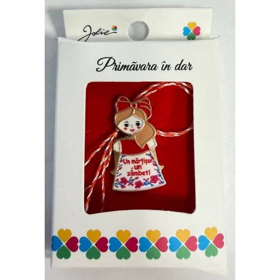 Martisor Brosa Mica Cutie, Dimensiune Brosa 2.5-3 cm, Material Metal, Model 3
